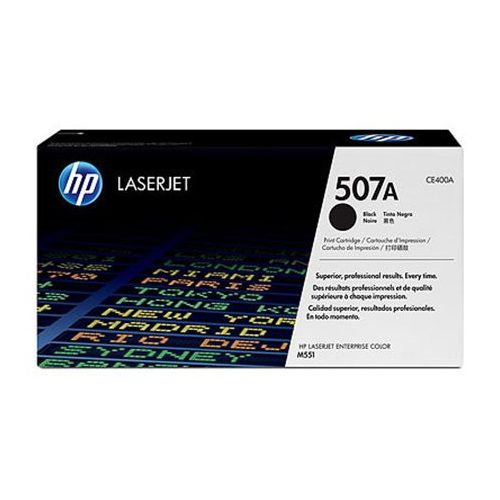 CE400A Lézertoner LaserJet M551 nyomtatóhoz, HP 507A, fekete, 5,5k