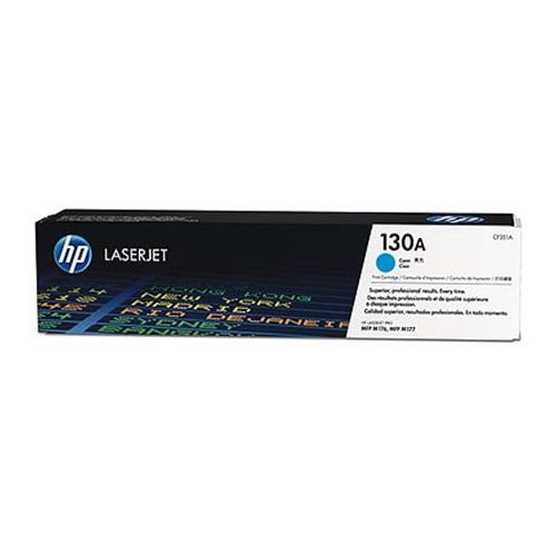 CF351A Lézertoner Color LaserJet Pro MFP M176n nyomtatóhoz, HP 130A, cián, 1k