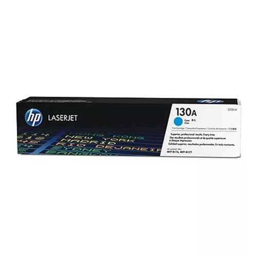 CF351A Lézertoner Color LaserJet Pro MFP M176n nyomtatóhoz, HP 130A, cián, 1k