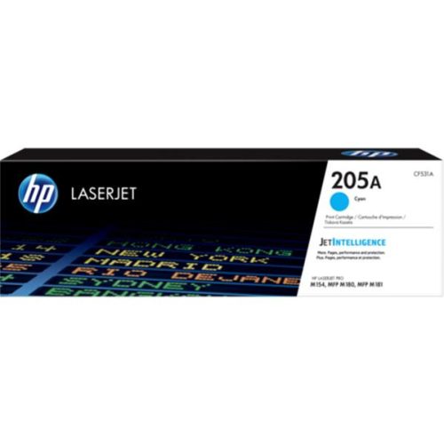 CF531A Lézertoner  HP Color Laserjet MFP M181fw nyomtatókhoz, HP 205A, cián, 0,9k