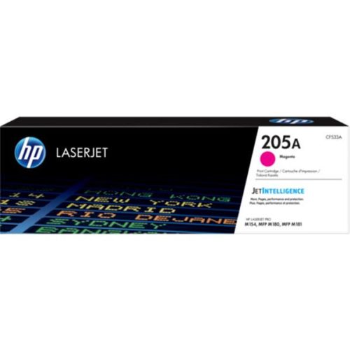 CF533A Lézertoner  HP Color Laserjet MFP M181fw nyomtatókhoz, HP 205A, magenta, 0,9k