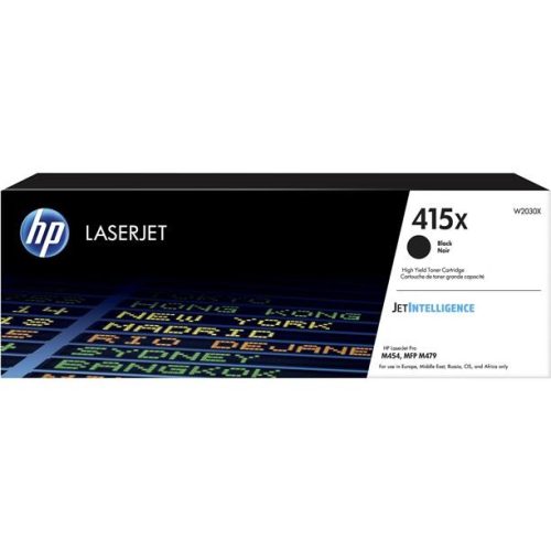 W2030X Lézertoner Color LaserJet Pro M454, MFP M479 nyomtatókhoz, HP 415X, fekete, 7,5k