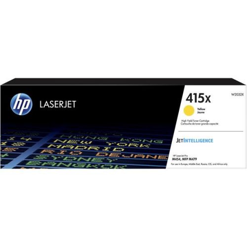 W2032X Lézertoner Color LaserJet Pro M454, MFP M479 nyomtatókhoz, HP 415X, sárga, 6k