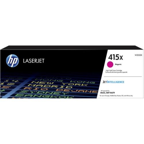 W2033X Lézertoner Color LaserJet Pro M454, MFP M479 nyomtatókhoz, HP 415X, magenta, 6k