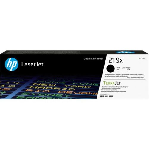 W2190X Lézertoner LaserJet Pro 3202 nyomtatóhoz, HP 219X, fekete, 3,2k