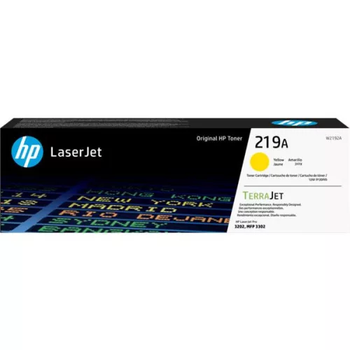 W2192A Lézertoner LaserJet Pro 3202 nyomtatóhoz, HP219A, sárga, 1,2k