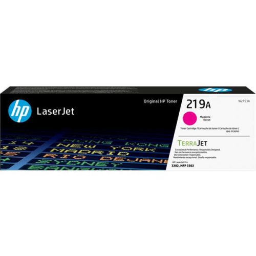 W2193A Lézertoner LaserJet Pro 3202 nyomtatóhoz, HP219A, magenta, 1,2k