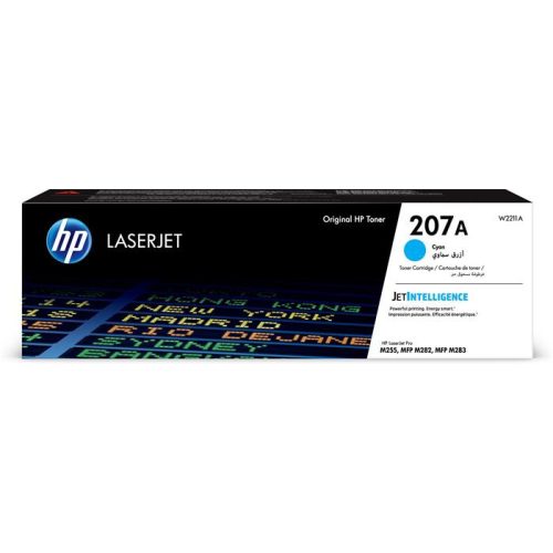 W2211A Lézertoner Color LaserJet Pro M182N, M183FW nyomtatókhoz, HP 207A, cián, 1,25k
