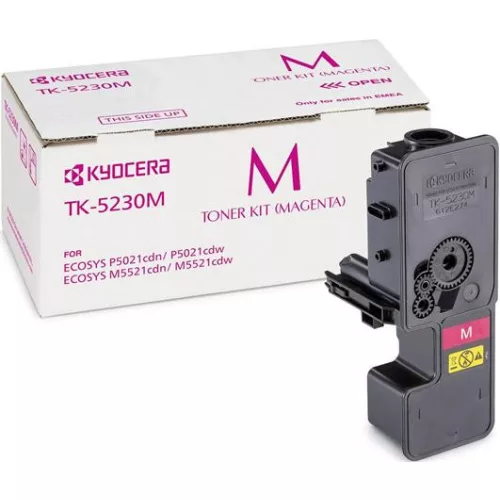 TK5230 Lézertoner M5521CDN, 5521CDW, P5021CDN, 5021CDW nyomtatókhoz, KYOCERA, magenta, 2,2k
