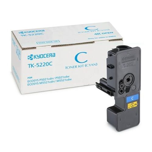 TK5220C Lézertoner P5021cdn, P5021cdw, M5521cdn, M5521cdw nyomtatókhoz, KYOCERA, cián, 1,2k