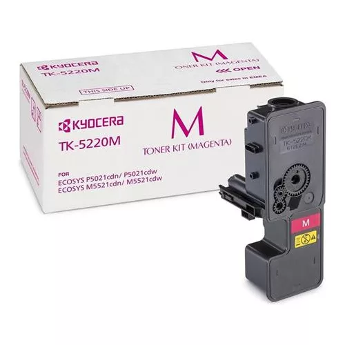TK5220M Lézertoner P5021cdn, P5021cdw, M5521cdn, M5521cdw nyomtatókhoz, KYOCERA, magenta, 1,2k
