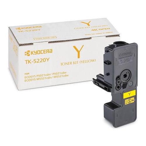 TK5220Y Lézertoner P5021cdn, P5021cdw, M5521cdn, M5521cdw nyomtatókhoz, KYOCERA, sárga, 1,2k