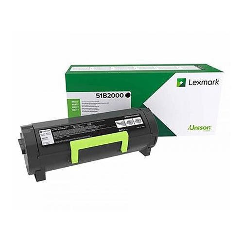 51B2000 Lézertoner MS/317/417/517/617 nyomtatókhoz, LEXMARK, fekete, 2,5k (return)