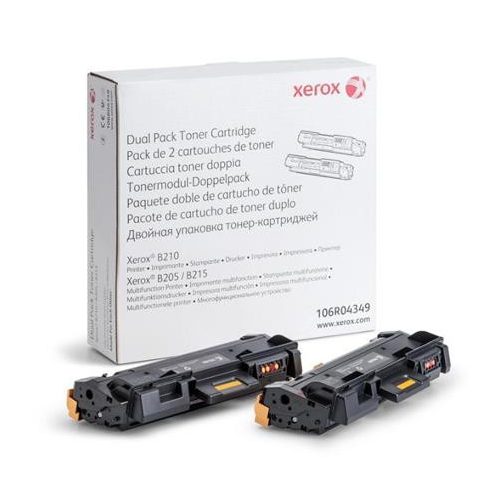 106R04349 Lézertoner B205, B210, B215 nyomtatókhoz, XEROX, fekete, 2*3k