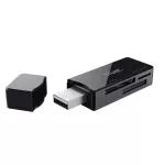 Kártyaolvasó, SD + MicroSD kártyához, USB 3.2 gen1, "TRUST Nanga", fekete