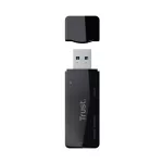 Kártyaolvasó, SD + MicroSD kártyához, USB 3.2 gen1, "TRUST Nanga", fekete