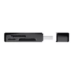 Kártyaolvasó, SD + MicroSD kártyához, USB 3.2 gen1, "TRUST Nanga", fekete