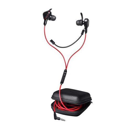 Fülhallgató, mikrofonnal, gaming, TRUST "GXT408 Cobra", fekete-piros