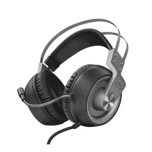 Fejhallgató, mikrofonnal, gaming, TRUST "GXT430 Ironn", fekete