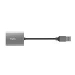 Kártyaolvasó, SD + MicroSD kártyához, USB 3.2 gen1, "TRUST Dalyx", ezüst