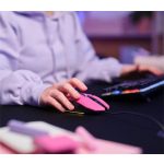 Egér, vezetékes, optikai, gaming, LED, TRUST "GXT109P Felox", rózsaszín