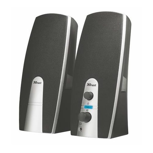 Hangszóró, 2.0, 10W, TRUST "MiLa", fekete-szürke