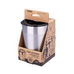 Termoszbögre, 300 ml, rozsdamentes acél, TROIKA "Cup-uccino", ezüst