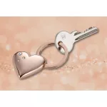 Kulcstartó, SWAROVSKI® kristályokkal, TROIKA, "Girls Best Friend Rosy" Shiny