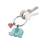 Kulcstartó, 2 charm dísszel, TROIKA "Elefántok", vegyes színek