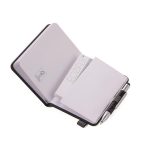 Jegyzetfüzet, exkluzív, A7, pontrácsos, 64 lap, keményfedeles, fekete golyóstollal, TROIKA "Lilipad+Liliput", fekete