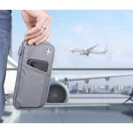 Dokumentumtároló, utazáshoz, RFID védelemmel, TROIKA "Safe flight", szürke
