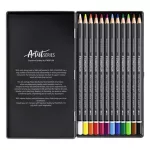 Akvarell színes ceruza készlet, hatszögletű, fémdobozos, STAEDTLER "Mars® Lumograph® 104", 12 különböző szín