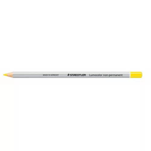 Jelölőceruza, hatszögletű, mindenre író, lemosható (omnichrom), STAEDTLER "Lumocolor 108", sárga
