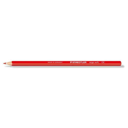 Színes ceruza, háromszögletű, STAEDTLER "Ergo Soft 157", piros