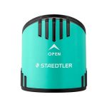 Grafitceruza készlet, hegyezővel, radírral, HB, STAEDTLER "Norix® 181", franciazöld