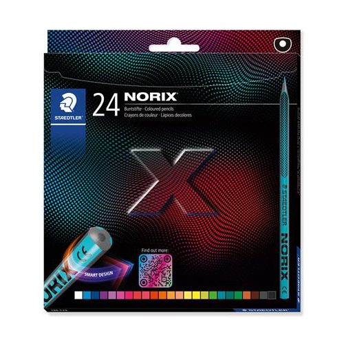 Színes ceruza készlet, STAEDTLER "Norix® 186", 24 különböző szín