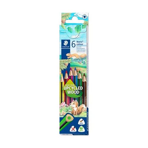 Színes ceruza készlet, háromszögletű, STAEDTLER "Noris Colour 187", 6 különböző szín