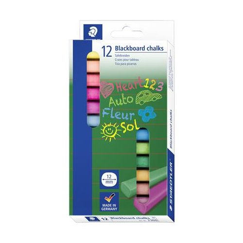 Táblakréta, szögletes, 12 darabos, STAEDTLER® "2360", vegyes színek