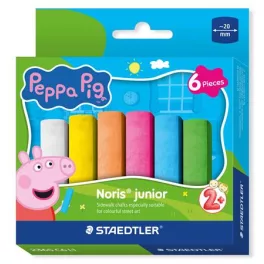   Aszfaltkréta, jumbo, STAEDTLER "Noris® Junior 2365", Peppa malac, 6 szín