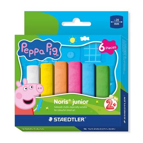 Aszfaltkréta, jumbo, STAEDTLER "Noris® Junior 2365", Peppa malac, 6 szín