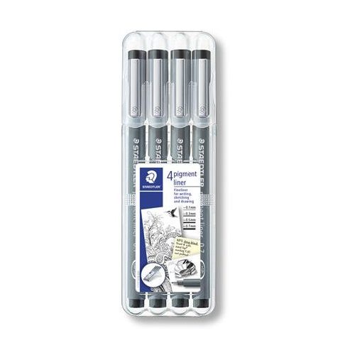 Tusfilc készlet, STAEDTLER "Pigment Liner 308", fekete