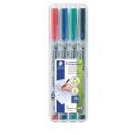 Alkoholmentes marker készlet, OHP, 0,4 mm, STAEDTLER "Lumocolor® 311 S", 4 különböző szín