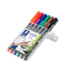 Alkoholos marker készlet, OHP, 0,4 mm, STAEDTLER "Lumocolor® 313 S", 6 különböző szín
