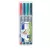 Alkoholmentes marker készlet, OHP, 0,6 mm, STAEDTLER "Lumocolor® 316 F", 4 különböző szín