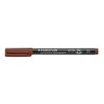 Alkoholos marker, OHP, 1 mm, STAEDTLER "Lumocolor® 317 M", barna