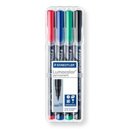   Alkoholos marker készlet, OHP, 1 mm, STAEDTLER "Lumocolor® 317 M", 4 különböző szín