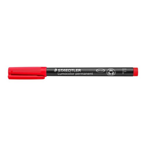 Alkoholos marker, OHP, 0,6 mm, STAEDTLER "Lumocolor® 318 F", piros