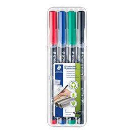   Alkoholos marker készlet, OHP, 0,6 mm, STAEDTLER "Lumocolor® 318 F", 4 különböző szín