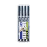 Alkoholos marker készlet, OHP, STAEDTLER "Lumocolor® 31", 4 különböző vonalvastagság, fekete