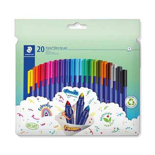 Rostirón készlet, 1 mm, STAEDTLER "Triplus 323", 20 különböző szín